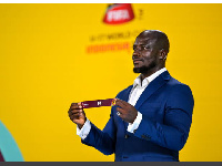 Stephen Appiah, at ZURICH, SW ITZERLAND - SEPTEMBER 15: Draw Assistant