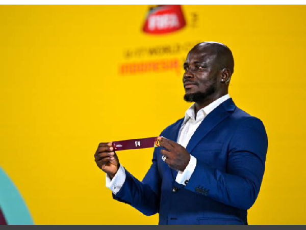 Stephen Appiah, at ZURICH, SW ITZERLAND - SEPTEMBER 15: Draw Assistant