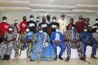 Photo of the traditional and religious leaders at the ILO C190 dialogue session at Bolgatanga