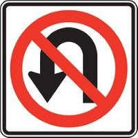 The U-turn sign is a prohibitory signage