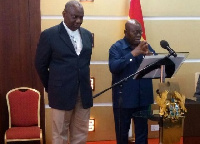 Former Energy Minister, Boakye Kyeremateng Agyarko and President Akufo-Addo