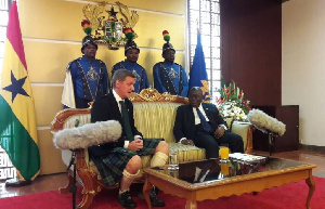 British High Commissioner, Iain Walker (left) and President Nana Akufo-Addo (right)