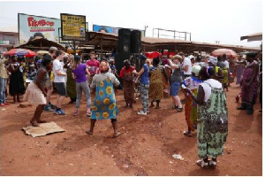 Tourist enjoying the great culture of the people of Keta in the Volta Region