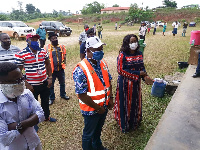 Tourism Minister, Barbara Oteng-Gyasi at a registration centre