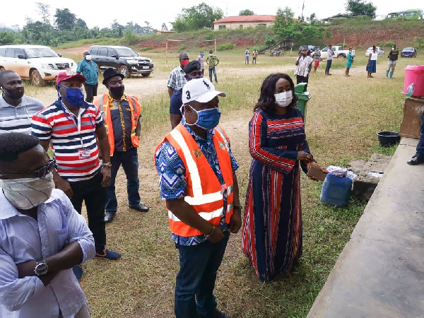 Tourism Minister, Barbara Oteng-Gyasi at a registration centre