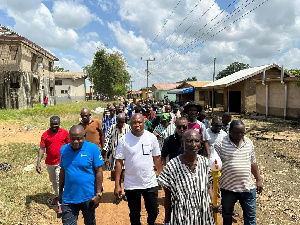 Okudzeto Ablakwa, others at the sod cutting of the project