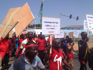 La, Teshie and Nungua residents poured unto the street this morning