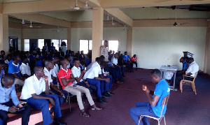 The trainee teachers announcing their endorsement of Nana Akufo-Addo and the NPP