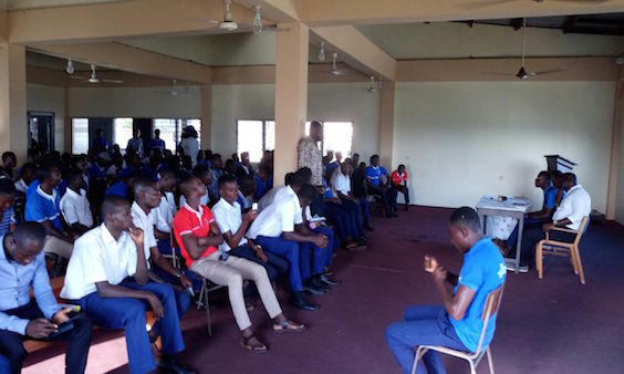 The trainee teachers announcing their endorsement of Nana Akufo-Addo and the NPP