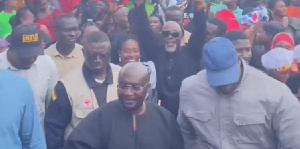 Dr. Bawumia was joined by Chief of Staff Akosua Frema Osei-Opare and other top party members