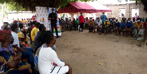 Participants at the at a town hall meeting