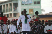 Haruna Iddrisu addressing a gathering of NDC sympathisers