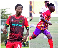 Salifu Ibrahim of Hearts of Oak  and Ibrahim Moro of Asante Kotoko