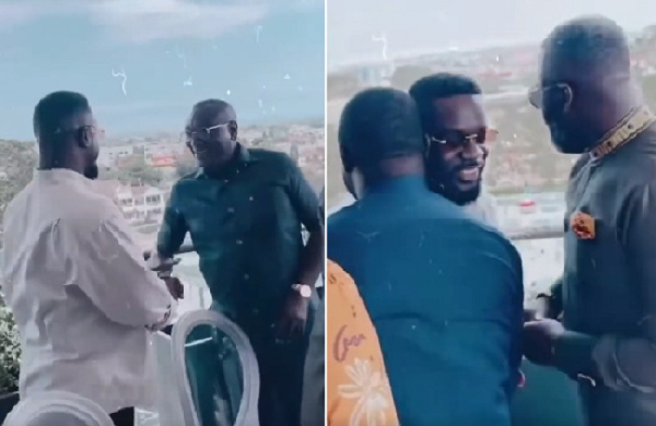 Sarkodie meets Despite and others at Tema Alisa Hotel