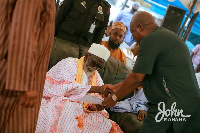 John Dramani Mahama with Sheikh Dr. Osman Nuhu Sharubutu