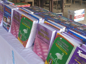 File Photo of text books on a shelf