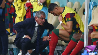 A photo of Fernando Santos and Cristiano Ronaldo