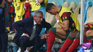 A photo of Fernando Santos and Cristiano Ronaldo