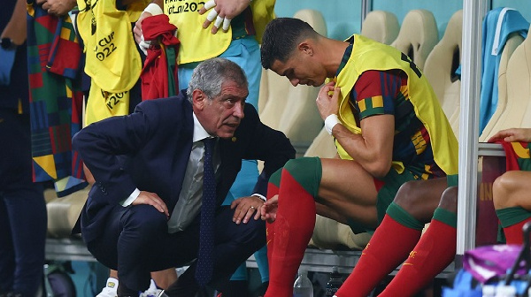 A photo of Fernando Santos and Cristiano Ronaldo