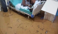 Cape Coast Teaching Hospital was flooded after torrential rains on October 1