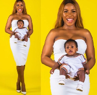 Linda Ikeji and son Jayce