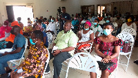 Members of La Nkwantanang municipality at a sensitisation program