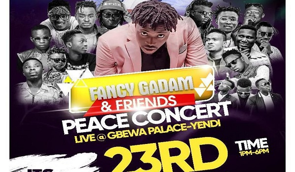 The peace concert will be held at the forecourt of the Gbewaa Palace