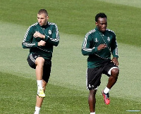 Karim Benzema and Michael Essien