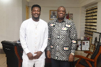 Asamoah Gyan and the Minister for Tourism