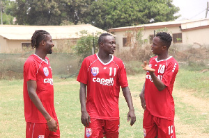 Adebayor with his mates at training