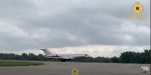 Otumfuo left Ghana for Scotland on Sunday aboard a Vista Jet