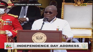 President Akufo-Addo delivering his anniversary speech