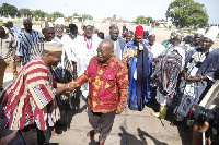 President Akufo-Addo exchanging pleasantries with some Wala Traditional Council at the Jubilee House