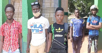 A photo of the five Burkinabes who entered Ghana illegally