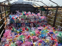 A truckload of the items Hajia Abibata donated to the constituents