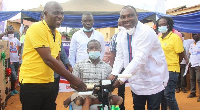 The Wassa-East DCE presented some items to the PWDs