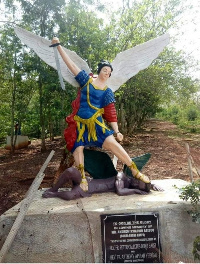 Photo of the controversial statue at the Tepa Roman Catholic Grotto in Brong Ahafo region