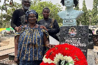 Ebony's parents visited her tomb