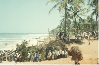 The photo showing what was the beach at Chorkor in 1960s