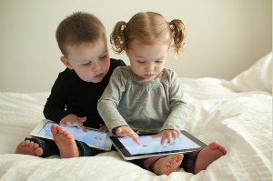 File photo: The writer has advised parents to limit the use of screen devices among children