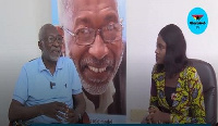 Professor Nii Narku Quaynor with host of BizTech, Ernestina Serwaa Asante