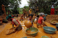 Some galamsey operators working