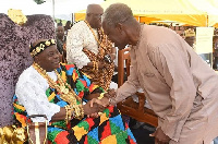 Vice President Paa Kwesi Bekoe Amissah-Arthur with some chiefs