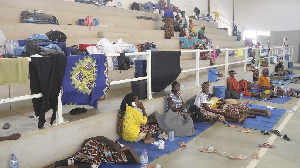 Refugees seek shelter at a centre in Afungi, Mozambique after fleeing attacks in Palma