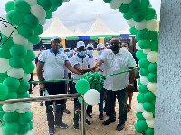 Mr. Samuel Amegayibor (far Right) with Dr Prince-Joseph Kofi Ayiku (far Left) at the launch