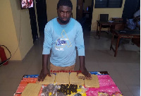 Augustus Akwasi Koranteng was caught with substances suspected to be Indian Hemp