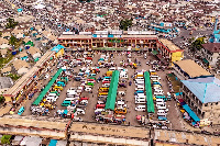 File photo: An aerial shot of Obuasi main station