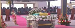 The state burial is being held at the Black Star Square in Accra