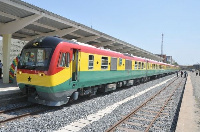 A photo of a Ghanaian train