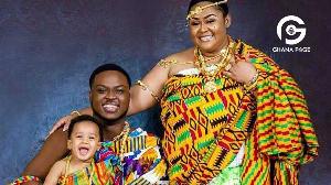 Vivian Jill and her two sons, Clinton Prempeh and Alfie Nana Amponsah Okobeng